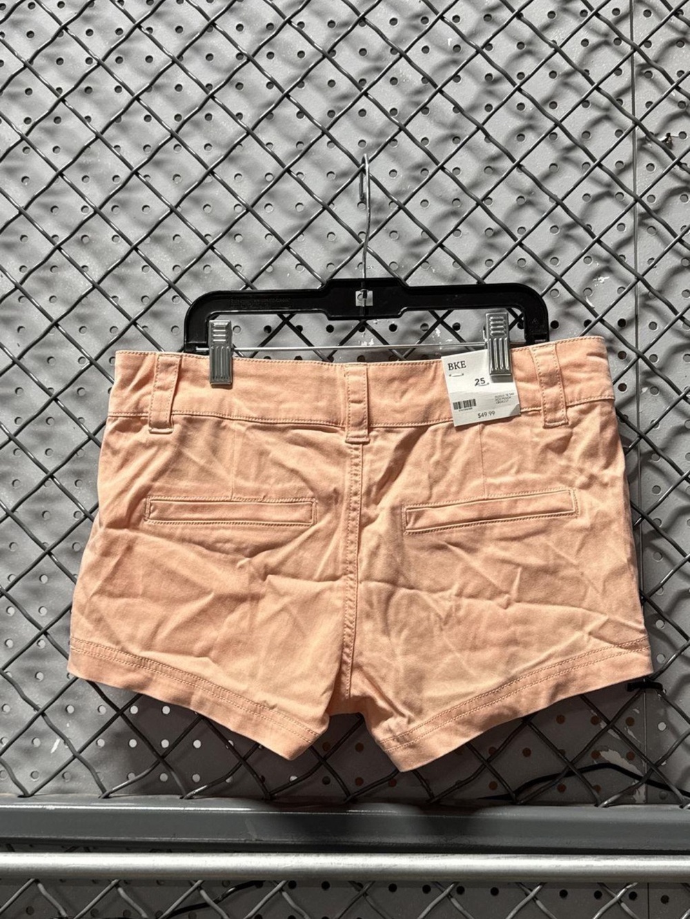 BKE Peachy Pink Cotton Jean Shorts